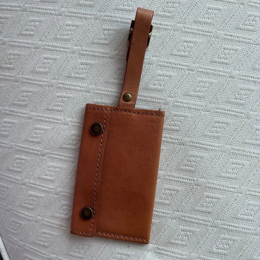 Hartmann leather luggage tag vintage new